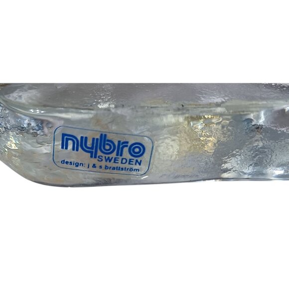 Nybro Sweden Log Cabin Tealight Candle Holder Frosted Winter Design 4x4x3 - Picture 5 of 7